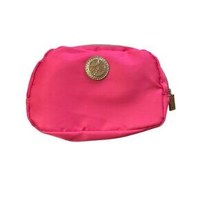 Lilly Pulitzer Pink Nylon Crossbody Bag With Gold Accents & Adjustable Strap